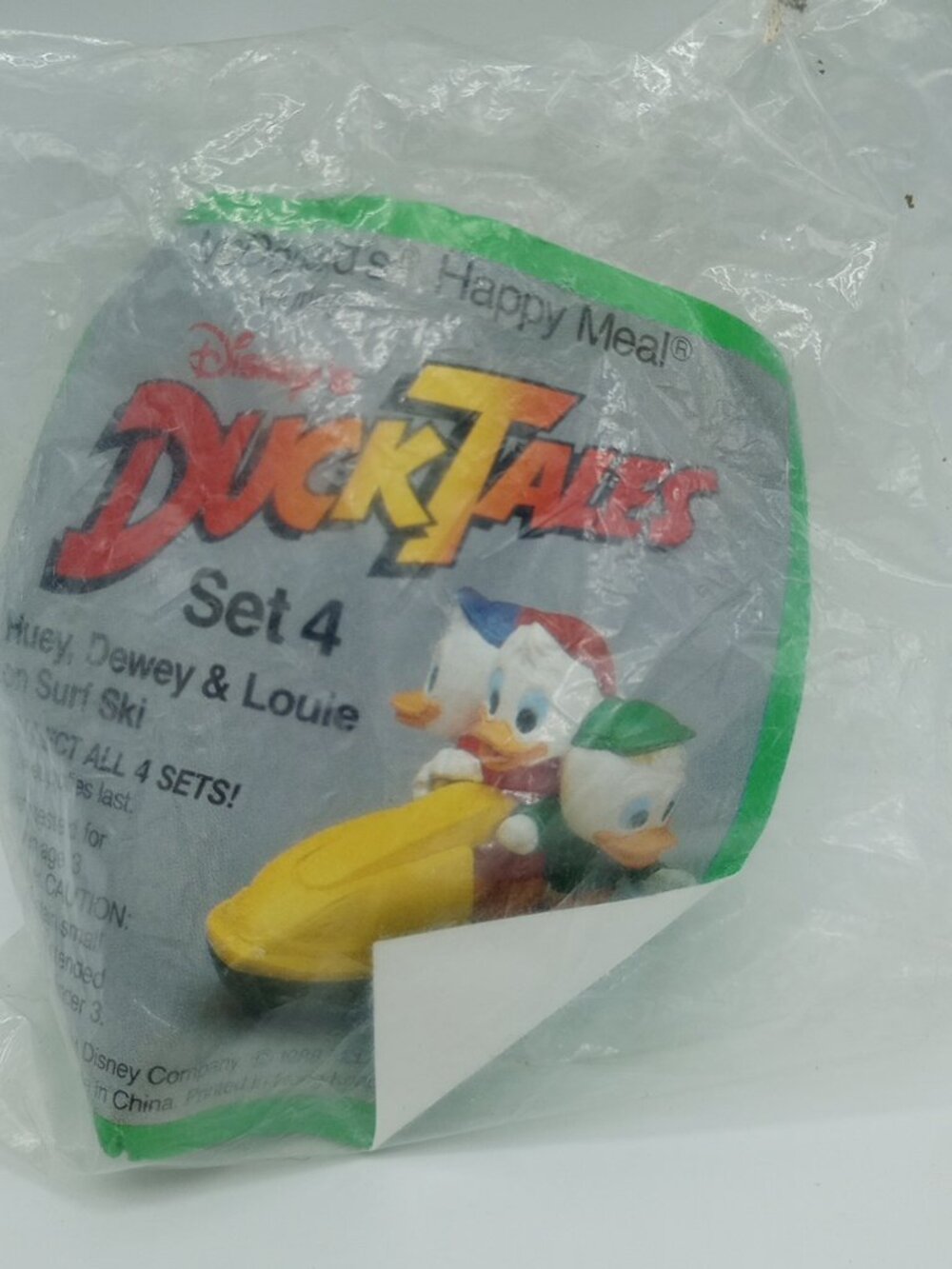 Vintage 1988 Sealed Disney Duck Tales Huey, Dewey Louie Surf Ski #4 - McDonalds